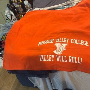 MISSOURI VALLEY COLLEGE Blanket Orange White 57 x 79 VIKINGS MV SPORT Z50